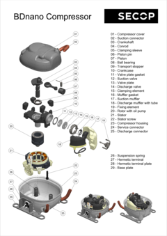 Exploded View BD Nano Compressor