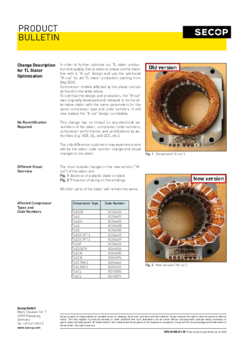 Change Description for TL Stator Optimization