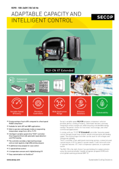 NLV-CN Compressors, R290, 100-240 V, 50/60 Hz, Extended Controllers