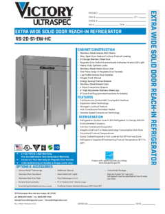 Victory RS-2D-S1-EW-HC Refrigerator