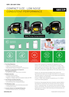 Heat Pump Compressors, R290, 220-240 V, 50 Hz 
