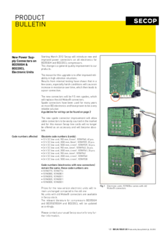 New Power Supply Connectors on BD350GH & BD220CL Electronic Units