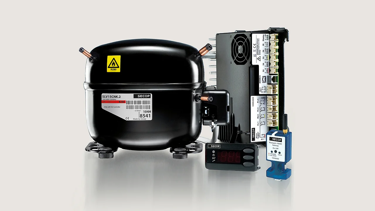 Secop SLV variable-speed propane LBP compressor for light commercial refrigeration