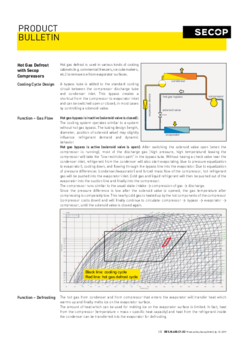Hot Gas Defrost with Secop Compressors