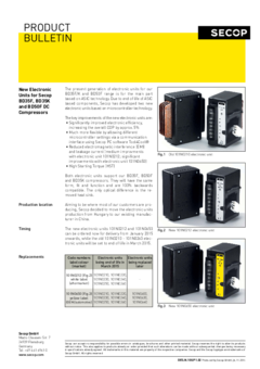 New Electronic Units for BD35F, BD35K and BD50F DC Compressors
