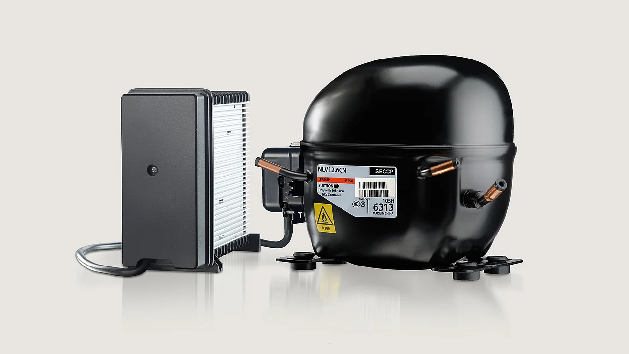 Secop NLV variable-speed propane LBP/MBP compressor for light commercial refrigeration