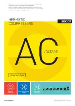 Hermetic Compressors for AC Voltage – Technical Data
