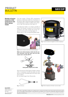 Brazing on Suction Connectors (SCE Compressors with Direct Suction Intake)