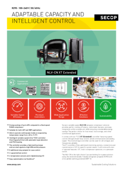 NLV-CN Compressors, R290, 100-240 V, 50/60 Hz, Extended Controllers