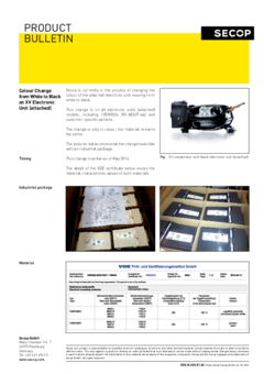 Colour Change from White to Black on XV Electronic Unit (Attached)