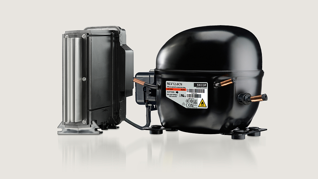 Secop NLV variable-speed propane LBP/MBP compressor for light commercial refrigeration