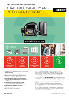  NLV-CN Compressors, R290, 100-240 V, 220-240 V, 50/60 Hz, Multipurpose Controllers