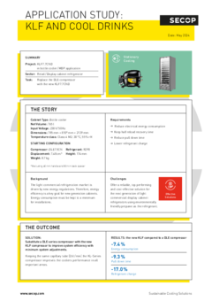 KLF7.7CND in Bottle Cooler Application (MBP)