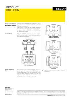 Secop Cord Reliefs and Cable Fixtures