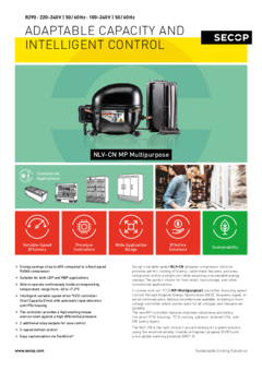  NLV-CN Compressors, R290, 100-240 V, 220-240 V, 50/60 Hz, Multipurpose Controllers