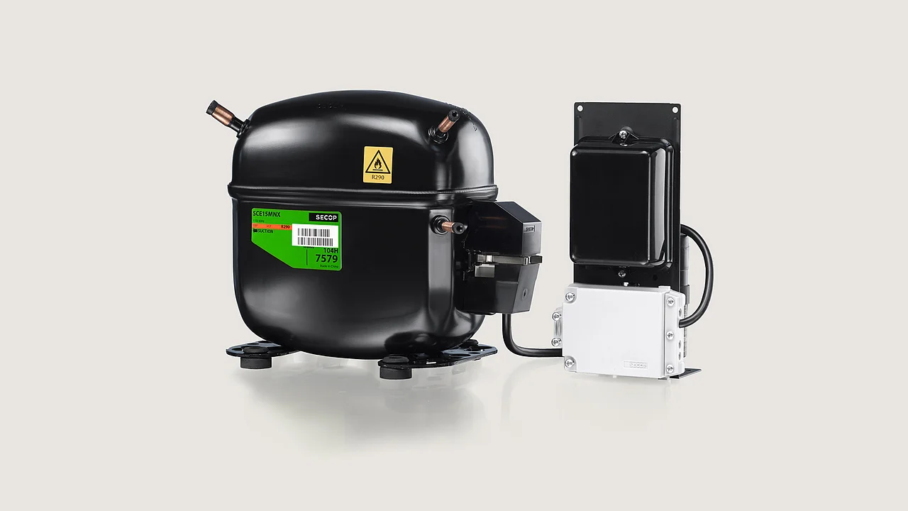 Secop SCE propane compressor, tailored for light commercial applications