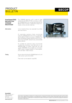 Fixed Speed (FSD) Electronic Unit 101N2600 Discontinued