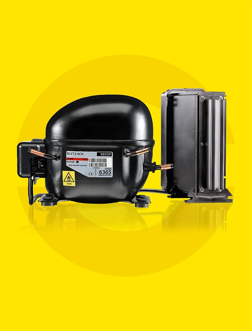 NLV variable-speed compressors, highly efficient hermetic AC propane compressors