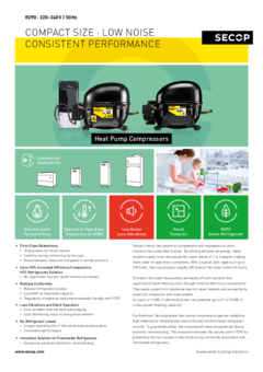Heat Pump Compressors, R290, 220-240 V, 50 Hz 